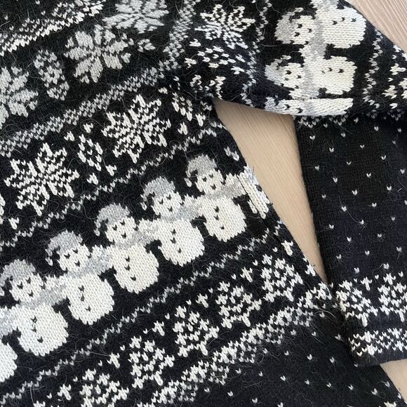 Silk Angora Blend CROFT & BARROW Vintage Fair Isle Knit Sweater Holiday Winter M - Picture 5 of 9